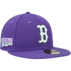 NEW ERA NEW ERA PURPLE BOSTON RED SOX LIME SIDE PATCH 59FIFTY FITTED HAT