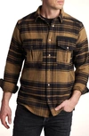 Rowan Axel Flannel Shirt Jacket In Umber Plaid