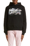 Amiri Black Pegasus Script Hoodie In Black