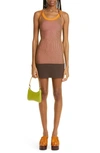 Jacquemus Brown Le Raphia 'la Robe Maille Turbi' Minidress In 080 Multi-brown