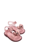 Melissa X Barbie Mini Mar Sandal In Pink Glitter