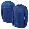 NIKE NIKE ROYAL CHICAGO CUBS STATEMENT BALL GAME FLEECE PULLOVER SWEATSHIRT