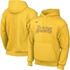 NIKE NIKE GOLD LOS ANGELES LAKERS COURTSIDE VERSUS STITCH SPLIT PULLOVER HOODIE