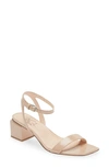 Agl Attilio Giusti Leombruni Angie Block Heel Asymmetric Slide Sandal In Basic-basic