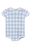 Feltman Brothers Gingham Cotton Romper In Powder Blue