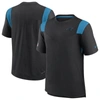 Nike Black Carolina Panthers Sideline Tonal Logo Performance Player T-shirt In Black