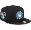 New Era Black Charlotte Fc Patch 59fifty Fitted Hat In Black