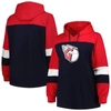 PROFILE NAVY CLEVELAND GUARDIANS PLUS SIZE COLORBLOCK PULLOVER HOODIE