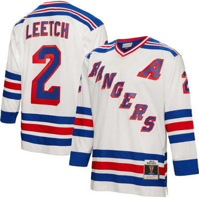 Mitchell & Ness Brian Leetch White New York Rangers Alternate Captain Patch 1993/94 Blue Line Player