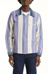 Wales Bonner Atlantic Striped Zipped Jacket In Blue/ White