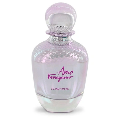 Ferragamo Salvatore  545391 3.4 oz Amo Flowerful Perfume Eau De Toilette Spray For Women In Purple