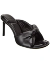 Jacquemus Les Mules Bagnu Twisted Lambskin Sandals In Black