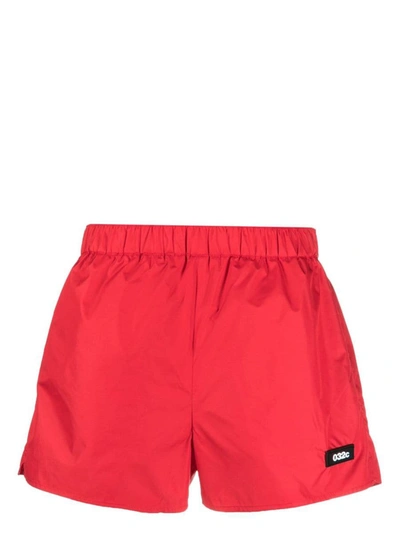 032c Logo-patch Elasticated Swim Shorts In Red