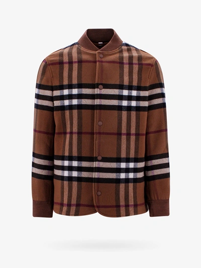 Burberry Belsize Check Wool Jacket In Black