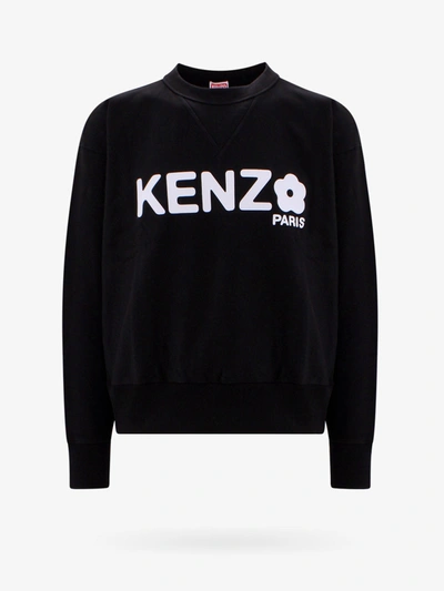 Kenzo Boke Flower 2.0 Logo-print Cotton-jersey Sweatshirt In Black