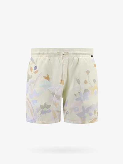 Etro Floral-print Swim Shorts In Green