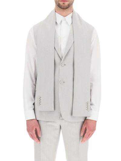 Dior Vest With Pointed Lapels In Grey