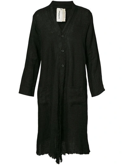 Horisaki Design & Handel Long Buttoned Robe - Black