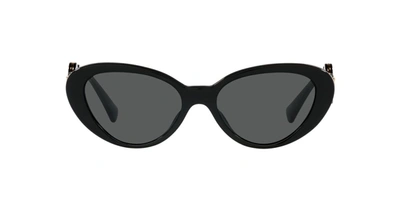 Versace 0ve4433u Gb1/87 Cat Eye Sunglasses In Grey