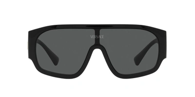 Versace Womens Ve4439 Pillow-frame Nylon Sunglasses Black In Grey