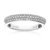 Vir Jewels 2/5 Cttw 61 Stones Round Cut Lab Grown Diamond Wedding Band .925 Sterling Silver Prong Set In Silver