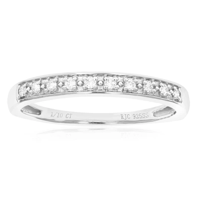 Vir Jewels /10 Cttw Diamond Wedding Band For Women, Round Lab Grown Diamond Wedding Band In .925 Sterling Silve In Grey