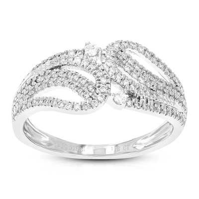 Vir Jewels 1/2 Cttw Round Lab Grown Diamond Engagement Ring .925 Sterling Silver Prong Set