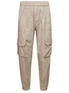 44 LABEL GROUP 'PROPAGATOR' BEIGE CARGO PANTS WITH ELASTICATED WAIST IN COTTON MAN
