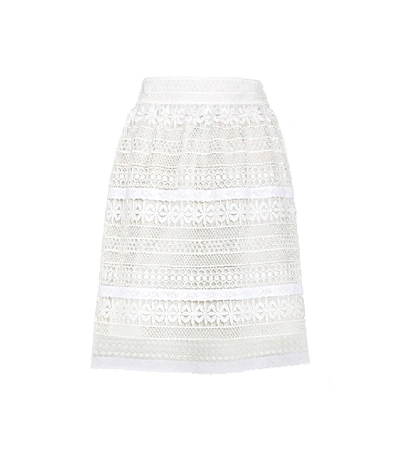 Burberry Carwinley Lace Skirt In White