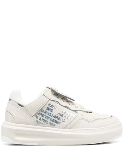 Emporio Armani Logo-print Low-top Sneakers In White