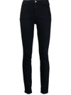 Emporio Armani High-waisted Skinny Jeans In Blue