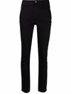 Emporio Armani Low-rise Skinny Jeans In Black