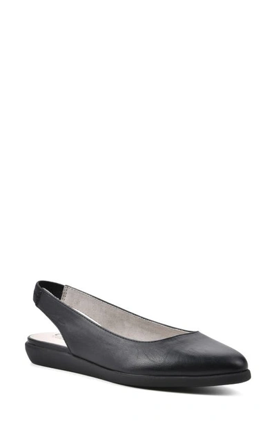 Cliffs By White Mountain Memory Slingback Flat In Black/ Smooth