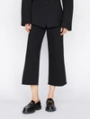 Frame The Jetset Wide Crop Sheen Noir In Sheen Noir