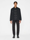 Frame Collared Denim Shirt In Noir