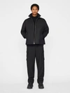 Frame Harrington Virgin Wool Blend Jacket In Noir