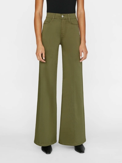 Frame Le Palazzo Wide Leg Jeans In Green