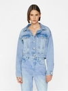 Frame Vintage Cropped Denim Jacket In Open Air