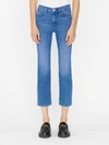 Frame Le High Ripped Straight Leg Jeans In Temple