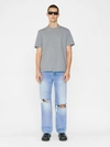 Frame Duo Fold Tee Heather Grey In Heather Grey