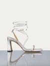 Frame Le Ramona Heel Silver Metallic In Silver Metallic