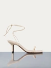 Frame Le Ozzie Ankle Wrap Sandal In Bone