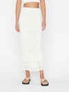 Frame Crochet Knit Pencil Skirt In White