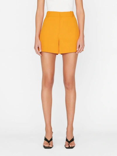 Frame High Rise Trouser Shorts In Nectarine