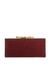 JIMMY CHOO Logo Accent Leather Clutch