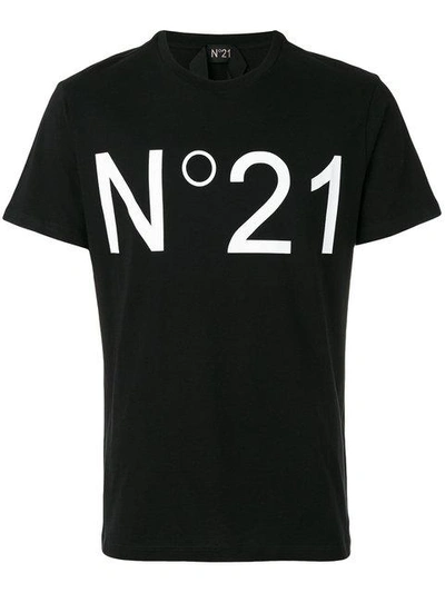 N°21 Logo Print T-shirt In Black