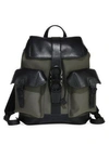 FERRAGAMO Two-Tone Leather Backpack