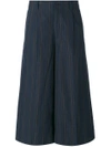 08SIRCUS 08SIRCUS STRIPED CROPPED TROUSERS - BLUE,S17SLPT0712013102