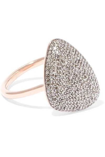 Monica Vinader Rose Gold Vermeil Nura Teardrop Diamond Ring