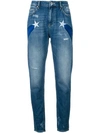 ZOE KARSSEN star detail jeans,SS17509SHTINGST11964762